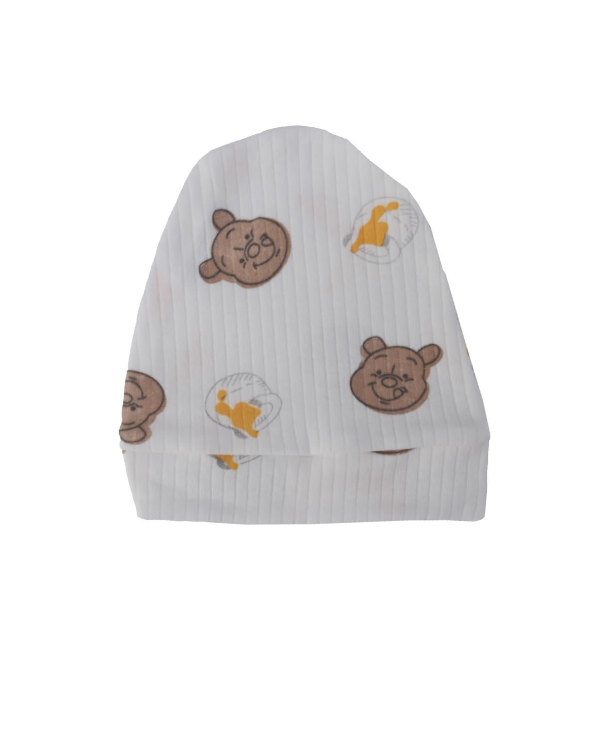 Unisex Bebek Winie The Pooh Baskılı Şapkalı Çıtçıtlı Patikli Tulum