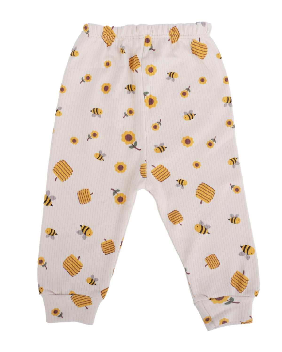 Arı Baskılı Pijama Altı