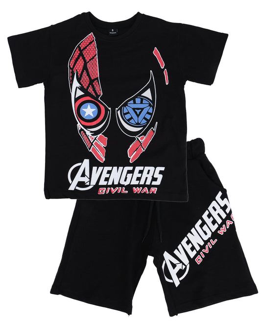 Avengers Baskılı T-shirt Şort Takım
