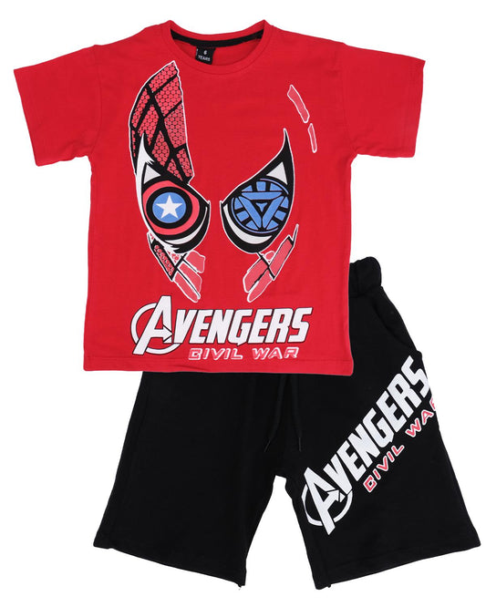 Avengers Baskılı T-shirt Şort Takım