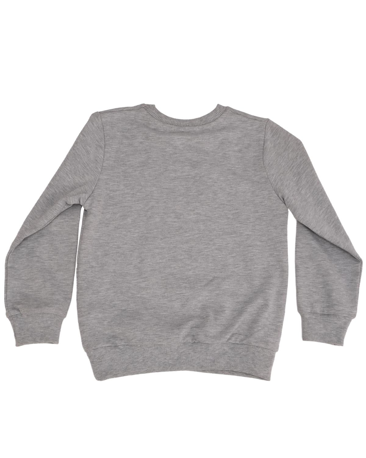 Ayı Baskılı Bisiklet Yaka Sweatshirt