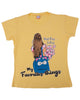 Kız Çocuk Bisiklet Yaka Baskılı T-shirt