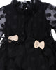 Kız Çocuk Büyük Puantiyeli Tokalı Tül Abiye Düğün Elbisesi