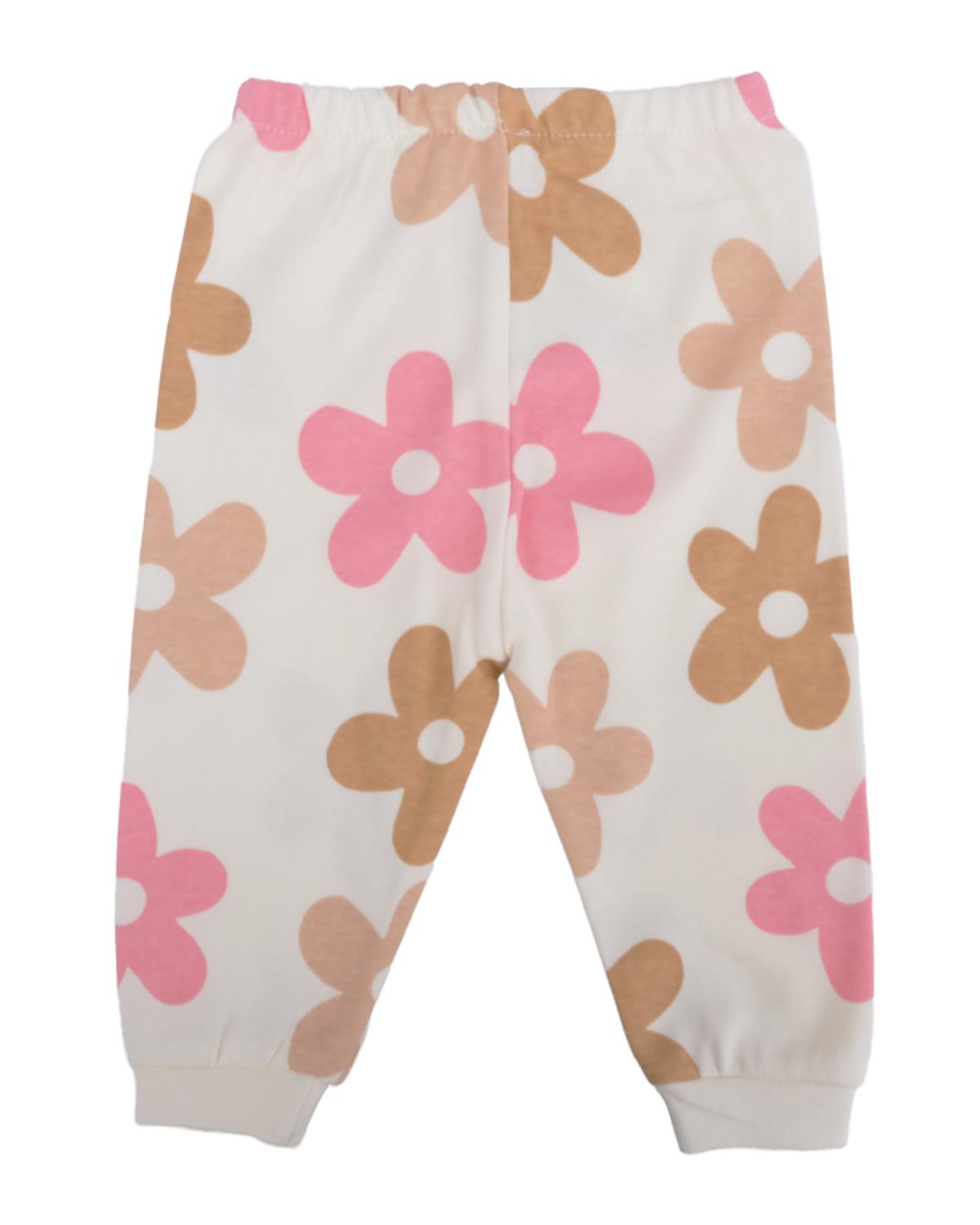 Çiçek Desenli Pijama Altı 3'lü Set