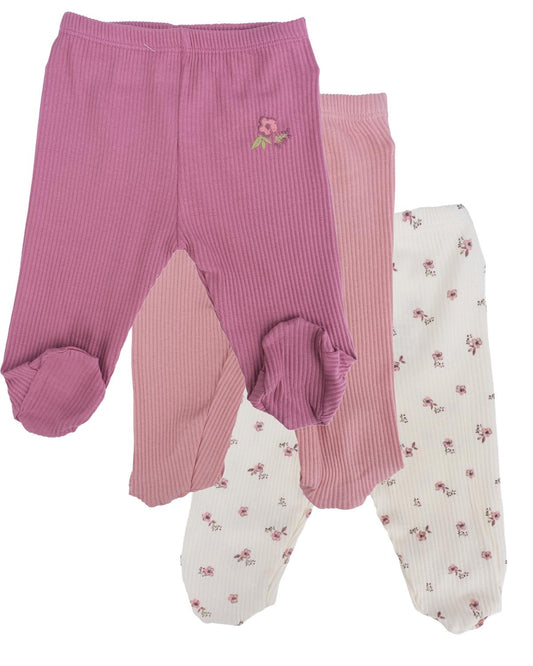 Çiçek Desenli Pijama Altı 3'lü Set