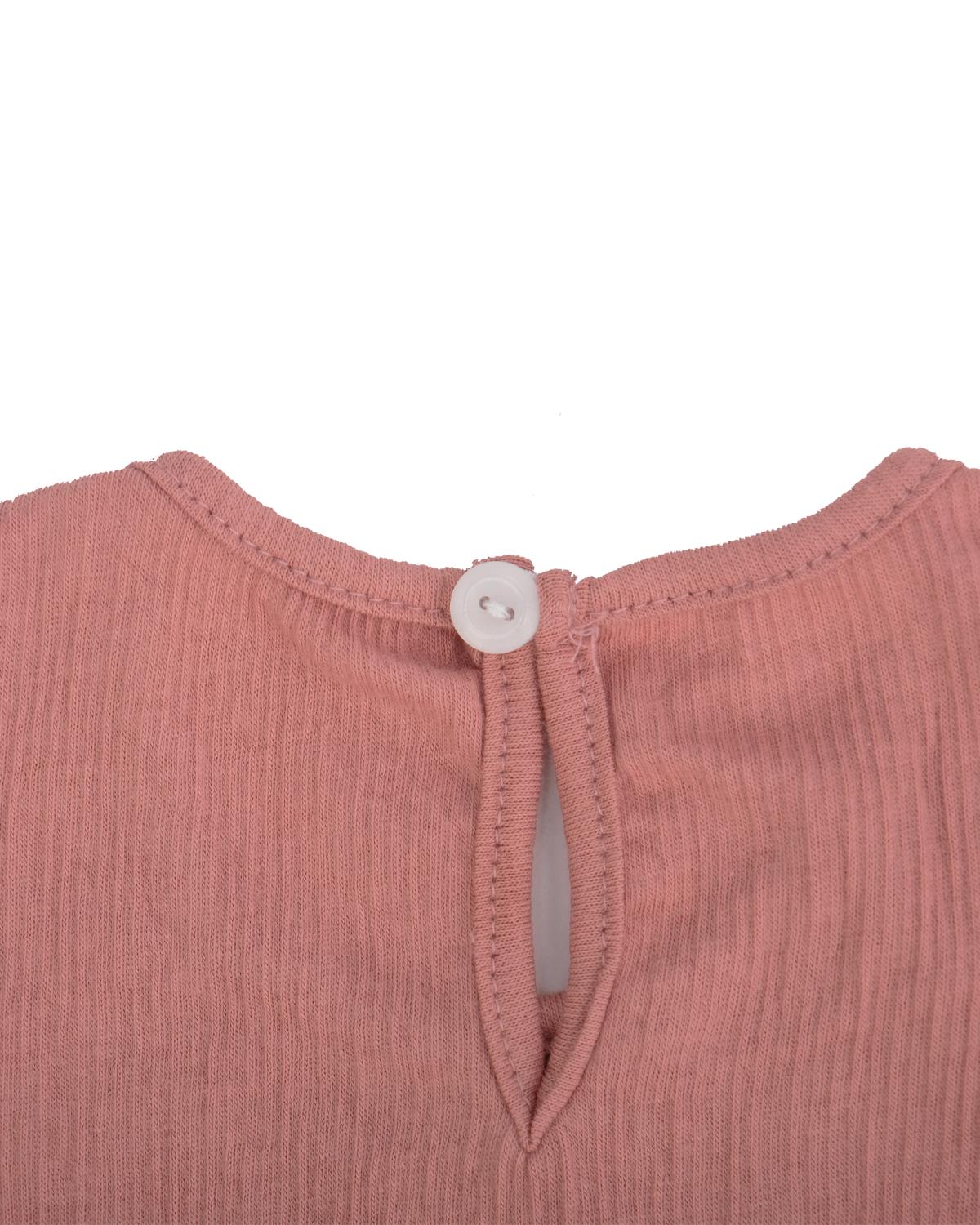 Çiçek Baskılı Kolu Büzgülü T-shirt