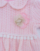 Kız Bebek Çocuk Bebe Yakalı Dantelli Fisko Örme Elbise
