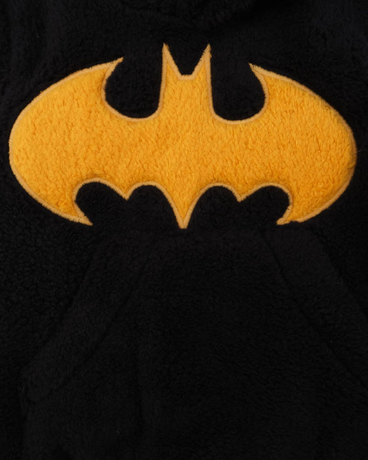 Erkek Çocuk Takım Batman Baskılı Peluş Alt Üst 2'Li Takım