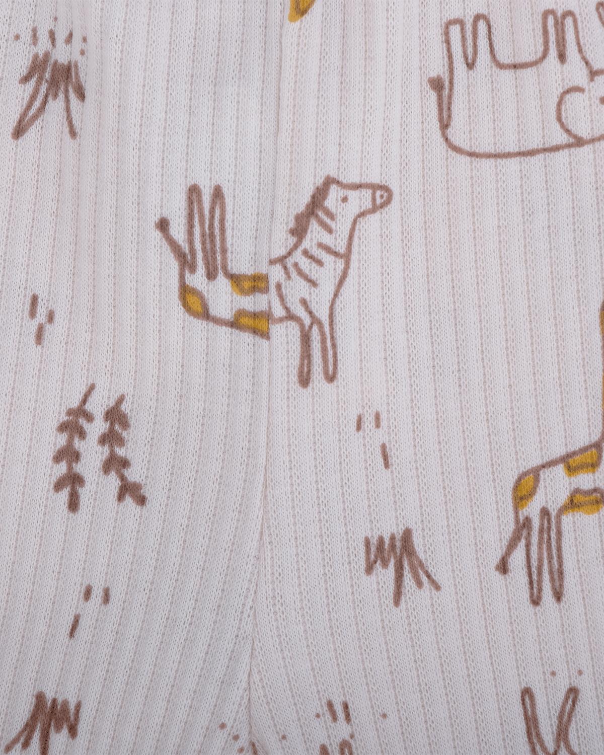 Fil Desenli Çoraplı Pijama Altı 3'lü Set