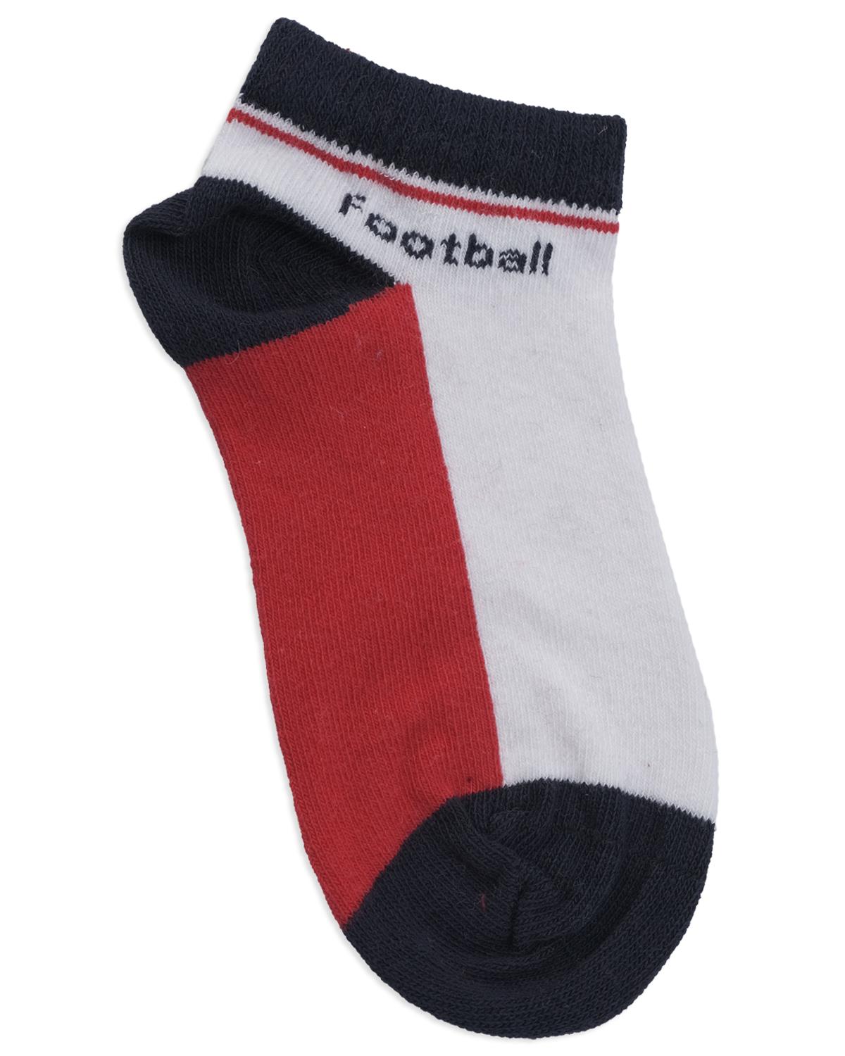 Erkek Çocuk Spor Futbol Topu Desenli Bilek Çorap 3'lü Set