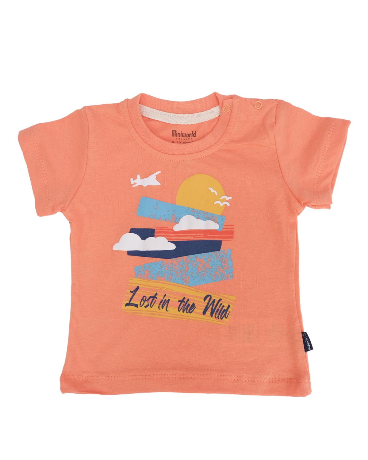 Baskılı Geometrik Desenli T-shirt 2'li Set