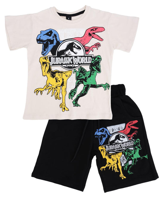 Jurassic World Baskılı T-shirt Şort Takım