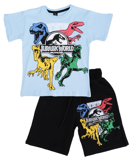 Jurassic World Baskılı T-shirt Şort Takım