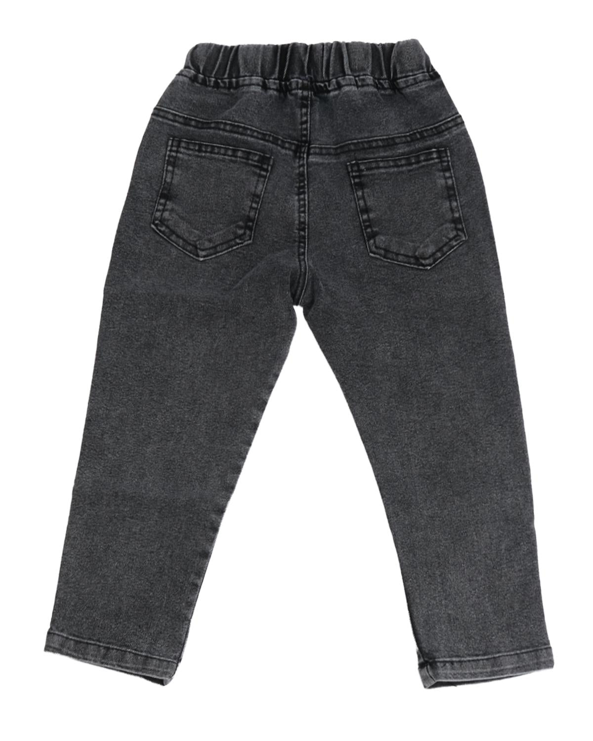 Likralı Beli Lastikli Kot Pantolon