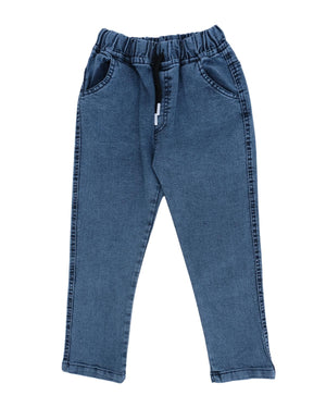 Likralı Beli Lastikli Kot Pantolon