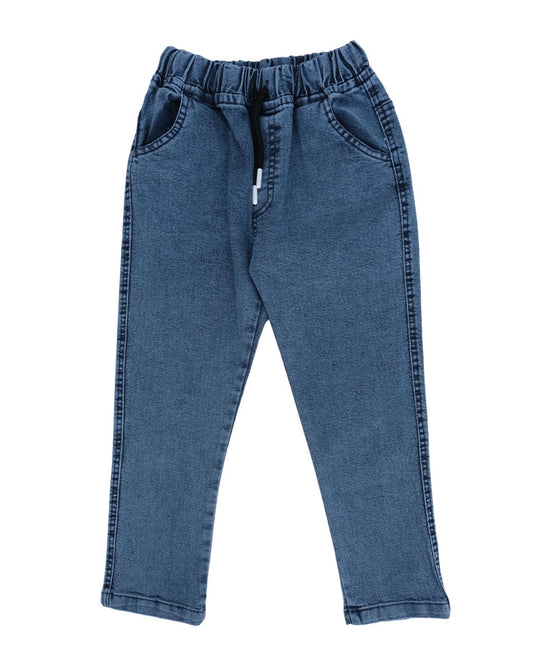 Likralı Beli Lastikli Kot Pantolon