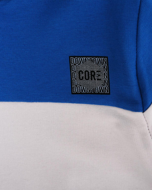 Renk Bloklu Kapüşonlu Sweatshirt