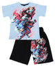 Sonic Baskılı T-shirt Şort Takım