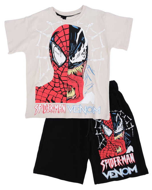 Spider-Man Baskılı T-shirt Şort Takım
